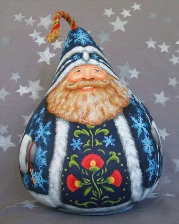 Painted Gourd, Santa Claus
