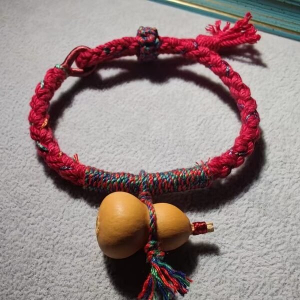 Handmade bracelets,custom pet name ,Gourd carving,woven rope