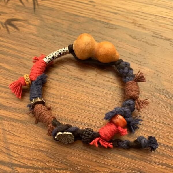Handmade bracelets,custom pet name ,Gourd carving,woven rope