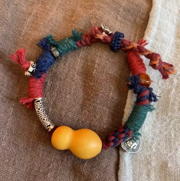 Handmade bracelets,custom pet name ,Gourd carving,woven rope